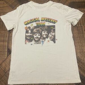 Women's Off The Beatles Rainbow White Shirt Magic Mystery Tour